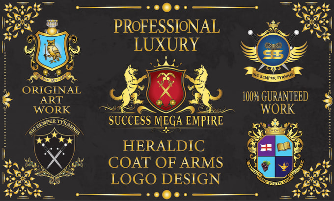 Gig Preview - Design heraldic, luxury, coat of arms family crest logo