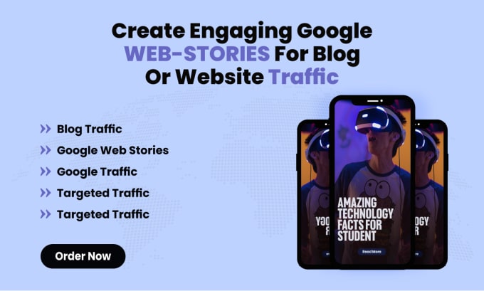 Gig Preview - Create engaging google web stories for blog website traffic