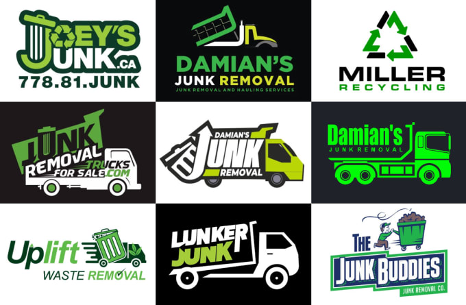 Gig Preview - Design recycling,  junk removal and hauling service logo