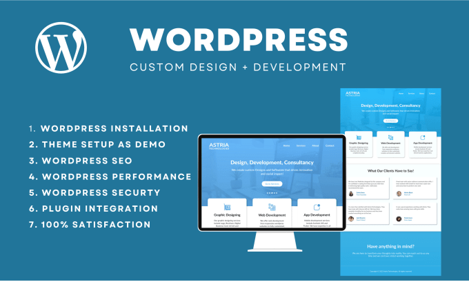 Gig Preview - Design and develop a responsive wordpress website