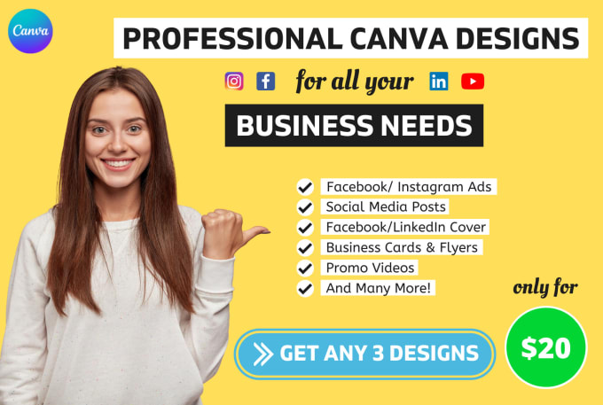 Gig Preview - Create professional designs for all your business needs