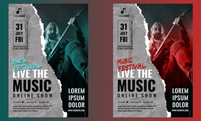 Gig Preview - Design unique movie, event party, business corporate modern posters