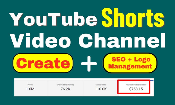 Gig Preview - Create youtube shorts video channel with 120 shorts videos, channel setup