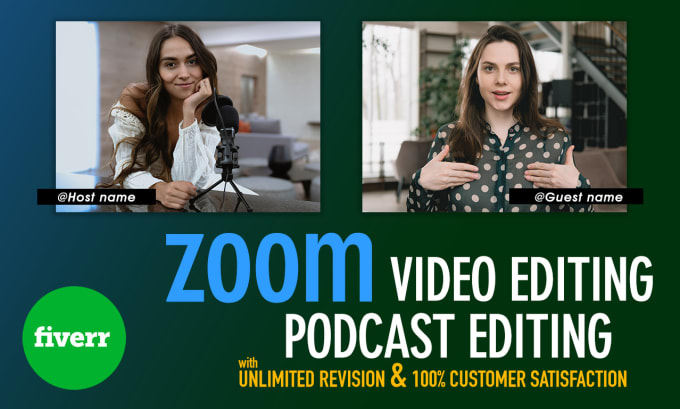 Gig Preview - Edit your zoom video, meeting, webinar, podcast or youtube vlogs