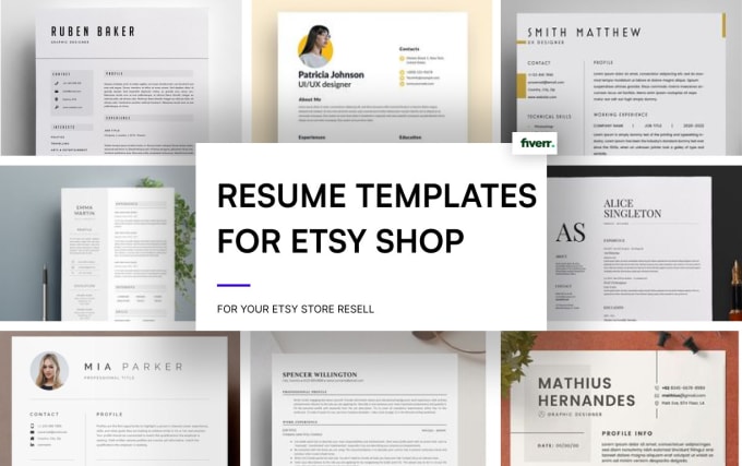 Gig Preview - Design resume templates for your etsy shop to resell