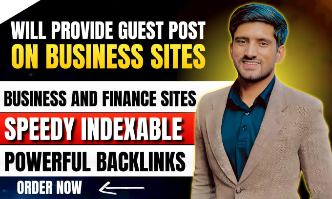 Gig Preview - High da business, marketing, contextual dofollow backlinks, paid guest posting