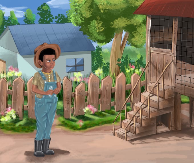 Gig Preview - Create beautiful african american children illustration