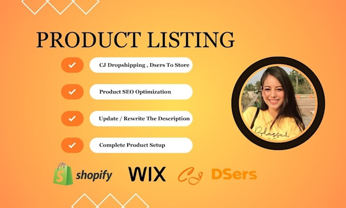 Gig Preview - Upload products or listing using cj dropshipping on  shopify store