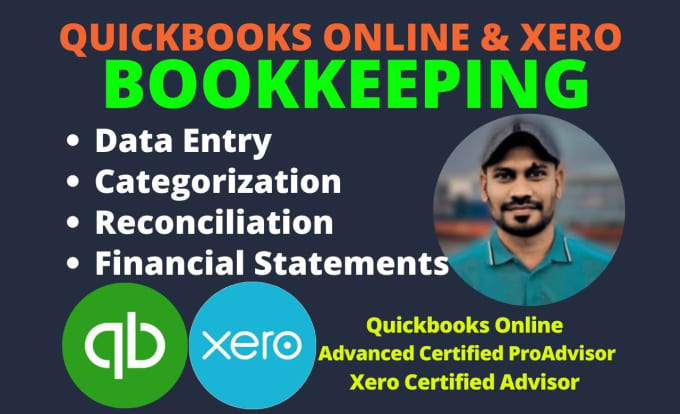 Gig Preview - Do quickbooks online and xero bookkeeping with accounting