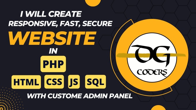 Gig Preview - Develop responsive website with custom admin panel in HTML, CSS, PHP, mysql