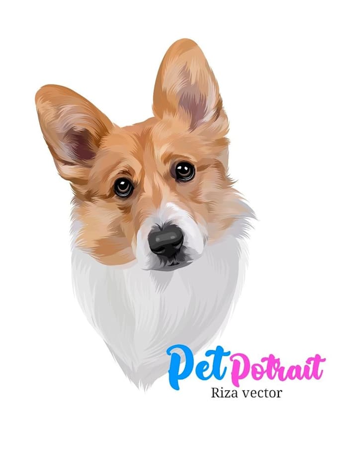 Gig Preview - Draw your dog or any pet into cartoon vector portrait