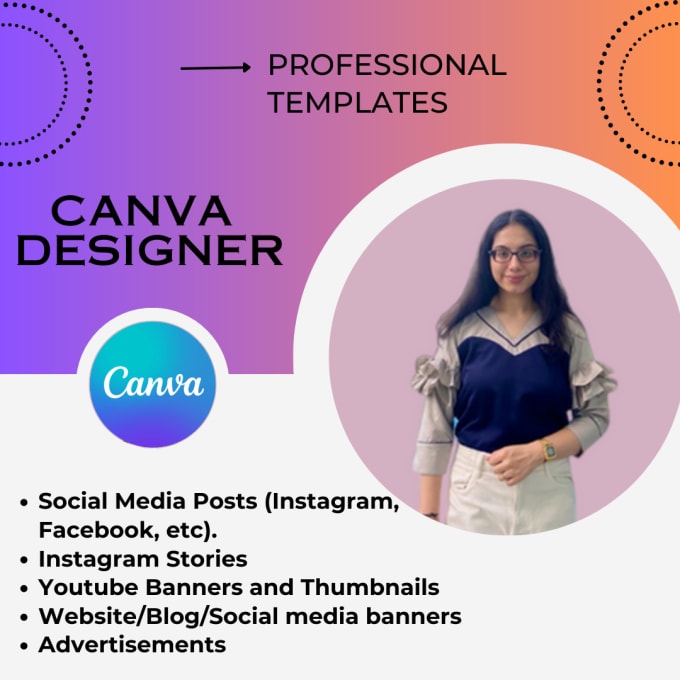 Gig Preview - Design graphics for your social media handles using canva pro