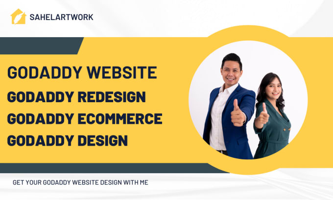 Gig Preview - Design, redesign godaddy website, godaddy landing page