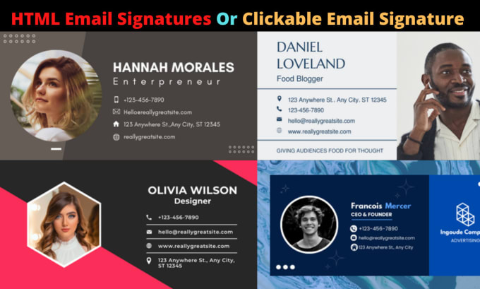 Gig Preview - Create HTML email signatures or clickable email signature