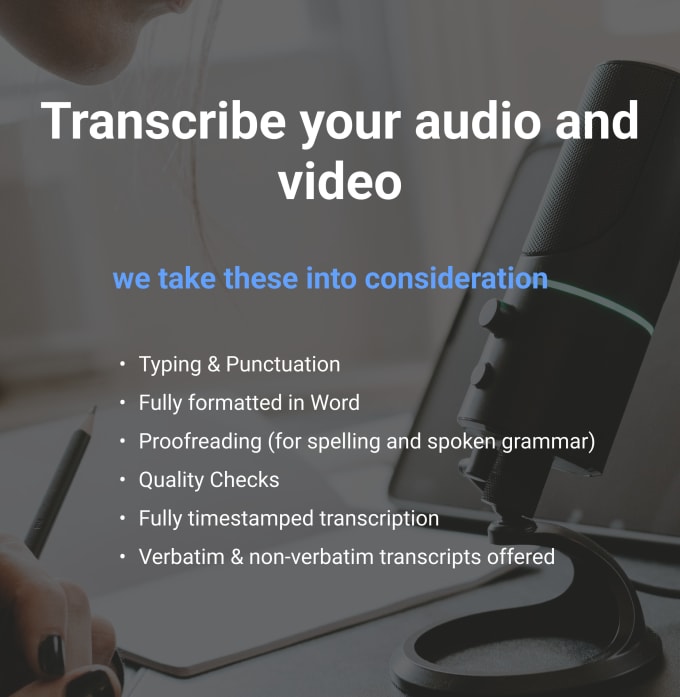 Bestseller - transcribe your audio or video in six hours