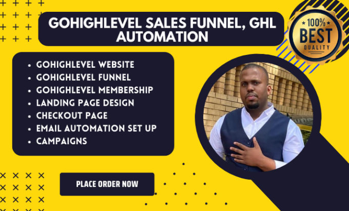 Gig Preview - Design gohighlevel sales funnel, ghl automation, highlevel website