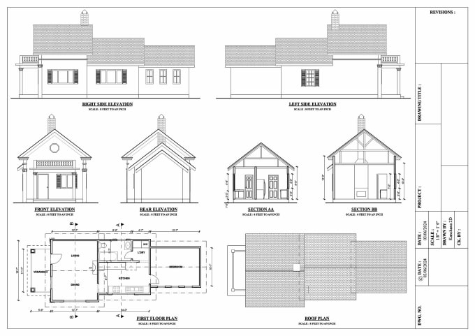 Gig Preview - Do architectural floor plan, elevations, sections