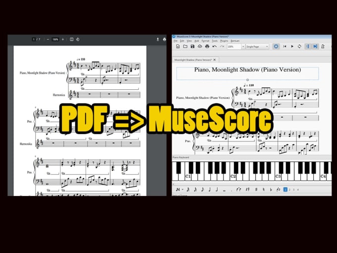 Gig Preview - Copy sheet  music to  XML or musescore