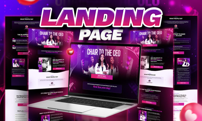 Gig Preview - Design your sales funnel responsive website and landing page