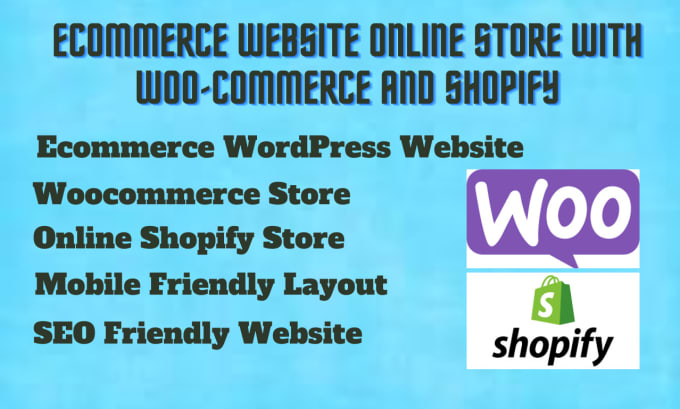 Gig Preview - Create online woocommerce and shopify store