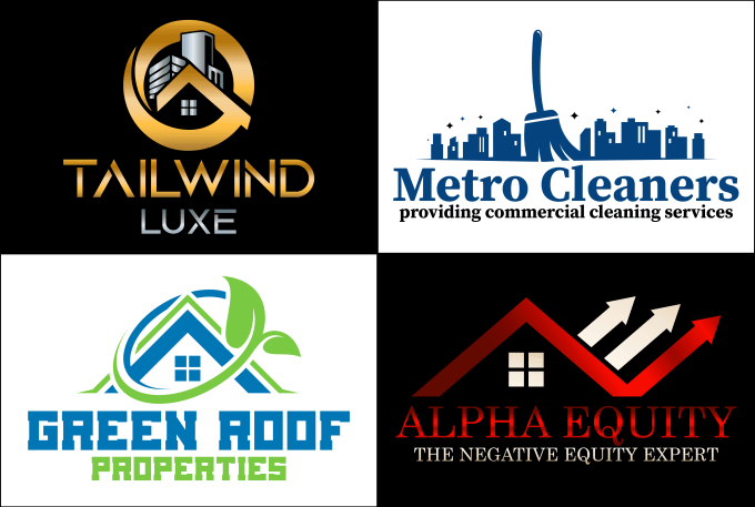 Gig Preview - Design real estate, mortgage, cleaning and construction logo