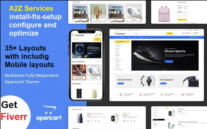 Gig Preview - Create multipurpose opencart ecommerce website and app