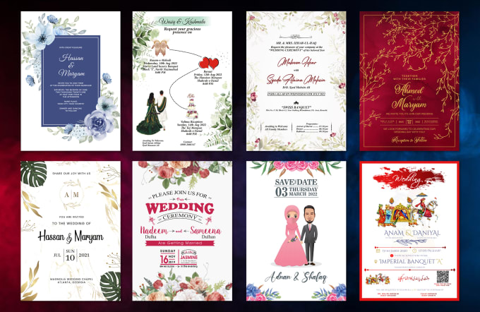 Gig Preview - Design invitation, wedding, birthday and greeting card