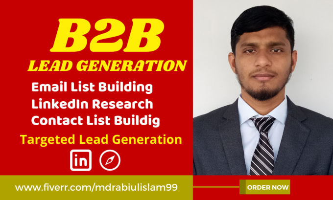 Gig Preview - Do linkedin lead generation, b2b lead generation and email list building