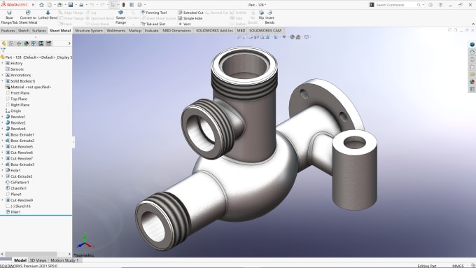 Gig Preview - Create any 3d model and 2d drawing with solidworks and inventor