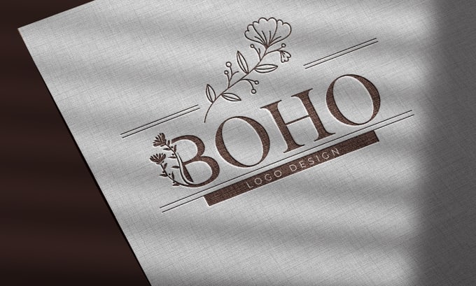 Gig Preview - Design custom boho floral logo for your brand