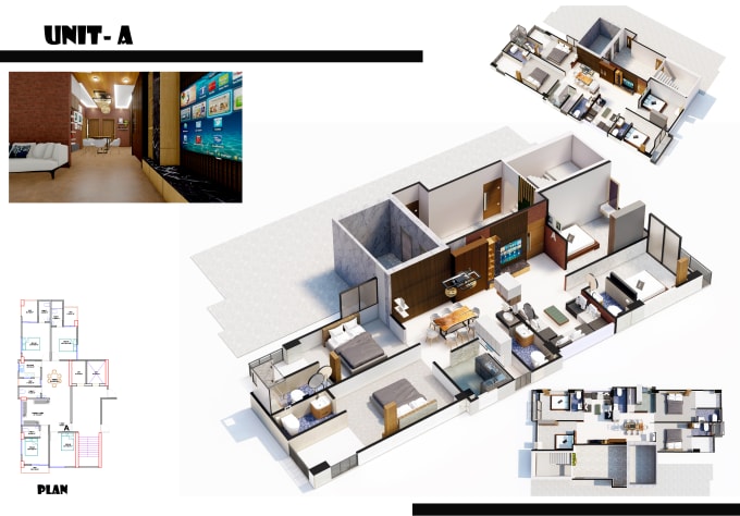 Gig Preview - Model your floor plan into 3d using sketchup fastest