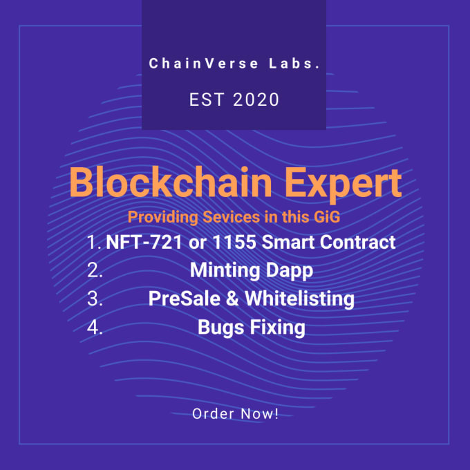 Gig Preview - Create a smart contract nft erc721 nft website blockchain