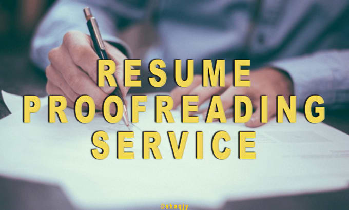 Gig Preview - Provide resume proofreading and editing service