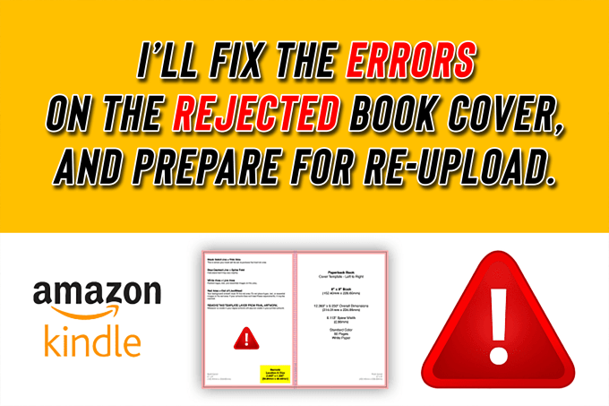 Gig Preview - Fix and modify rejected book covers, from amazon KDP, lulu, and ingramspark