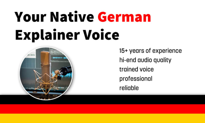 Gig Preview - Be your professional native german explainer voice