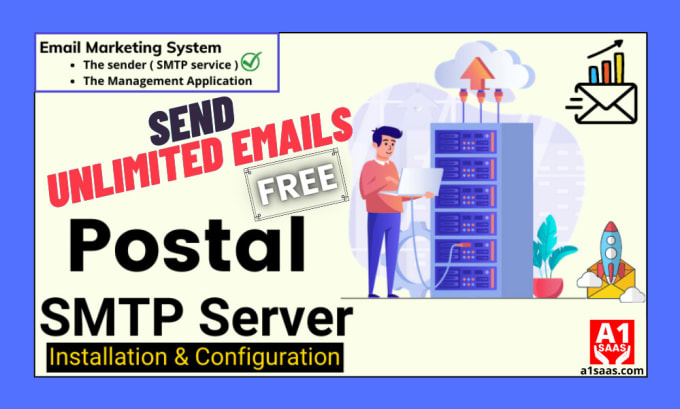 Gig Preview - Setup postal SMTP server to send unlimited business emails