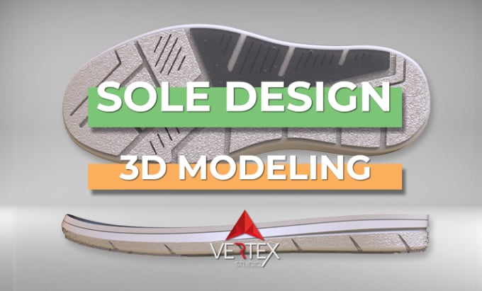 Gig Preview - Model sneakers sole design with rhinoceros for prototyping