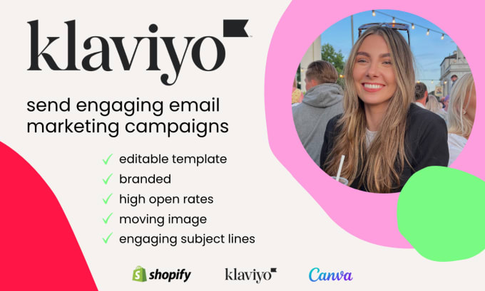 Gig Preview - Create branded email marketing campaigns using klaviyo