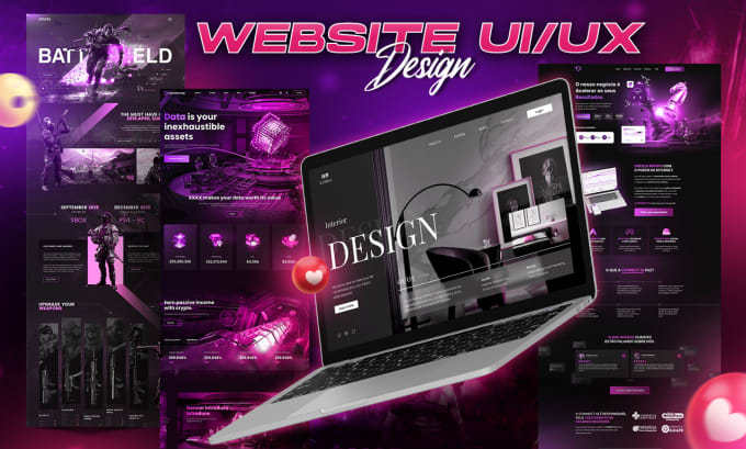 Gig Preview - Create an eye catching UI UX design for the website