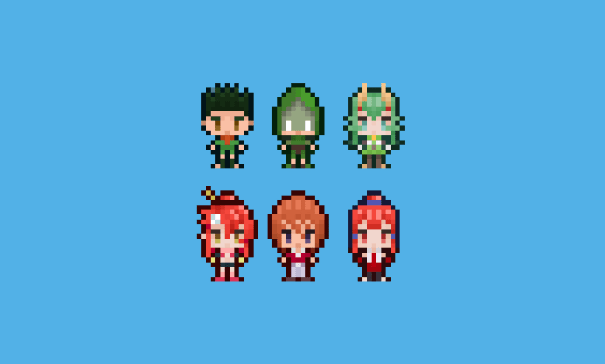 Gig Preview - Draw your photos, anime character, in cute style, pixel art