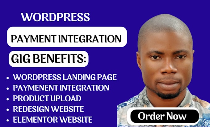 Gig Preview - Integrate stripe, paypal, paystack, to wordpress landing page, build website