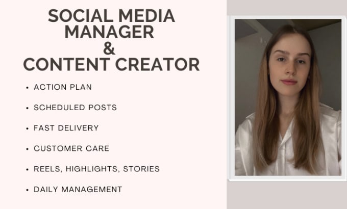 Gig Preview - Be your social media manager and content creator