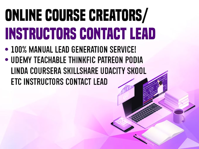 Gig Preview - Provide you 10k online course creators contact lead