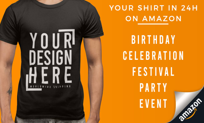 Gig Preview - Put your design on a shirt on amazon