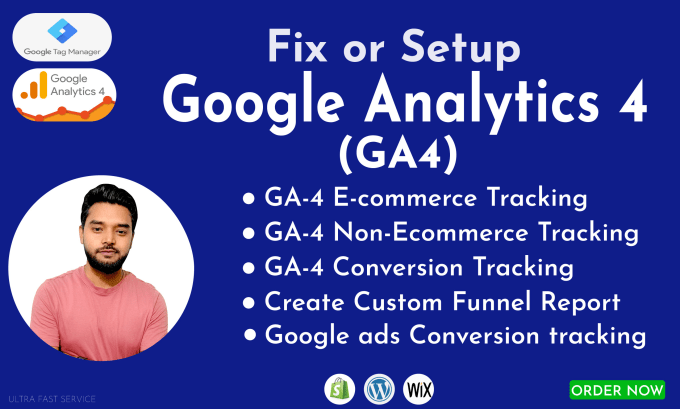 Gig Preview - Setup google analytics 4, ga4 in 1 day