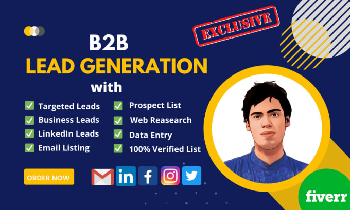 Gig Preview - Do b2b lead generation and email list building