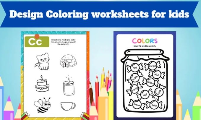 Gig Preview - Create coloring worksheets and activity books