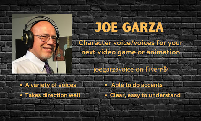 Gig Preview - Record a character voice or voices for your next video game or animation project