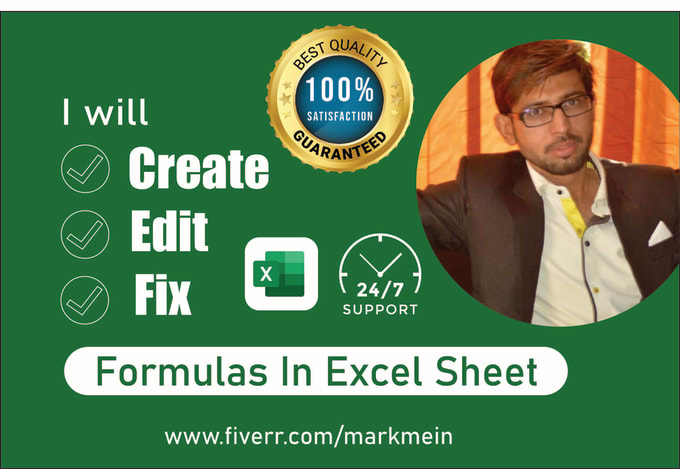 Gig Preview - Create, edit and fix any excel sheet formula, charts and macros