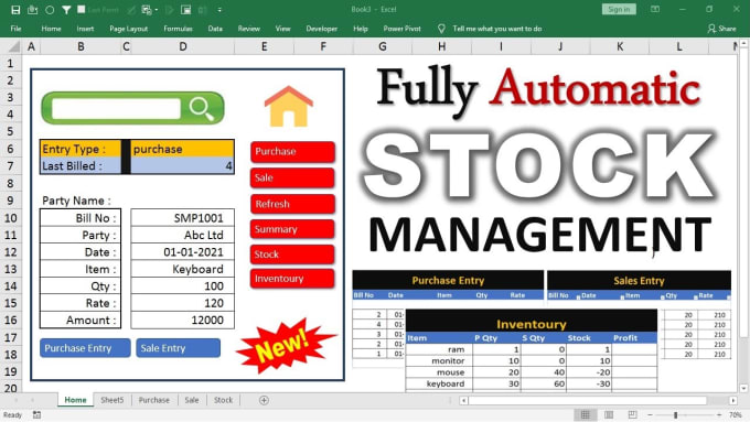 Gig Preview - Create automated invoice and inventory management system